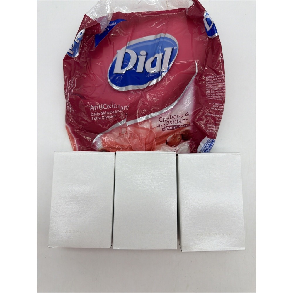 Dial Cranberry & AntiOxidant Glycerin Soap 3-4OZ (113g) BARS= TOTAL 12 OZ (340g)